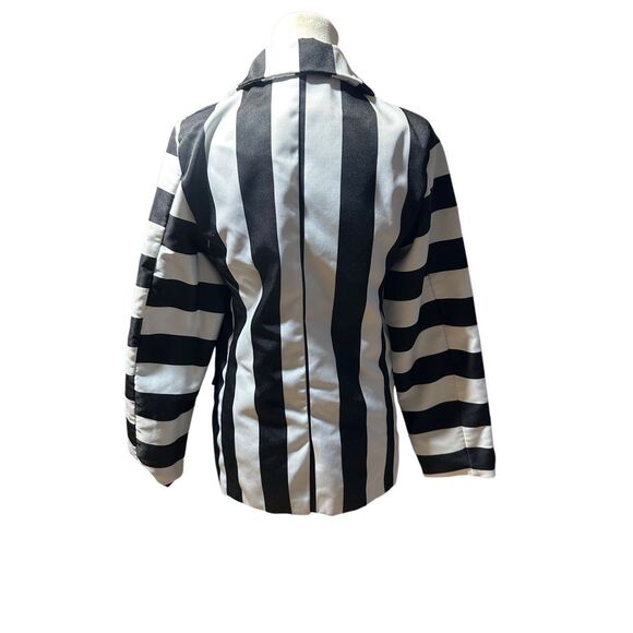 Beetlejuice Blazer Jacket Youth XL Black and White Striped Cosplay Costume Dress - Picture 2 of 4
